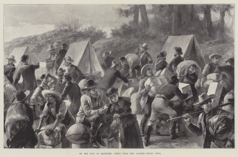 En route pour le Klondike, scène près de l