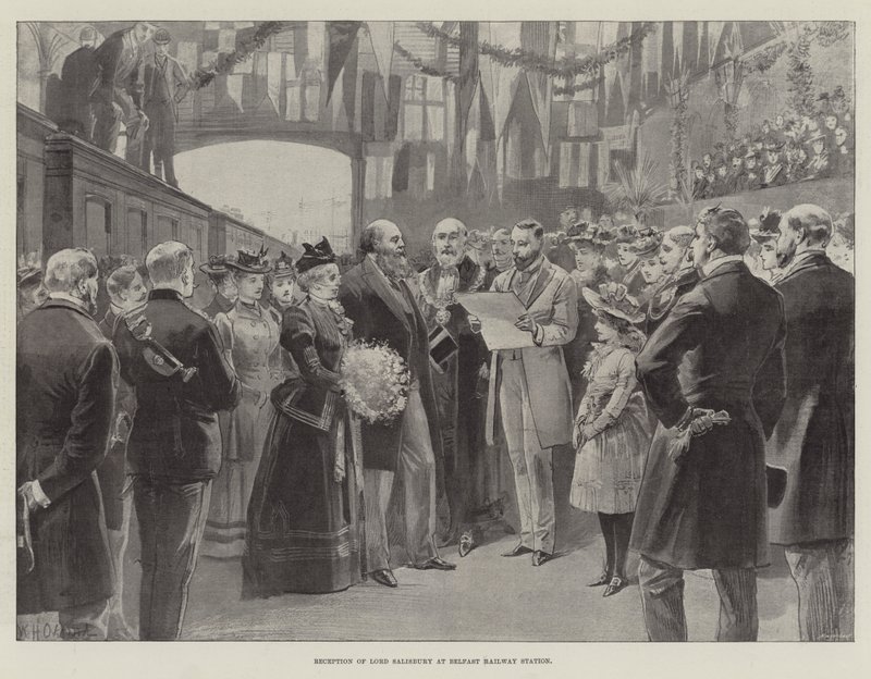 Réception de Lord Salisbury à la gare de Belfast - William Heysham Overend