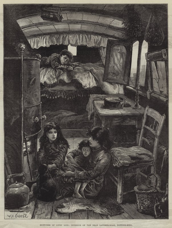 Esquisses de la vie des gitans, intérieur d