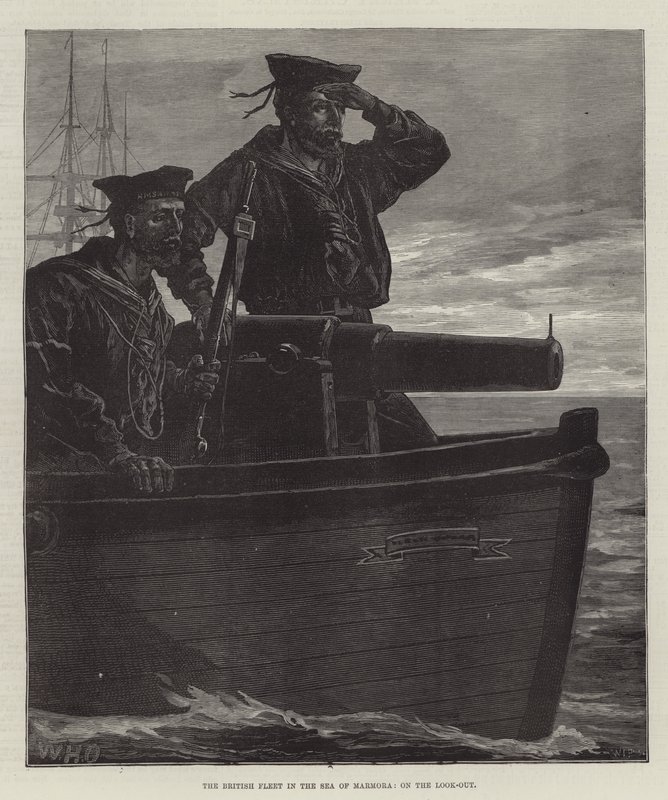 La flotte britannique dans la mer de Marmara, en surveillance - William Heysham Overend