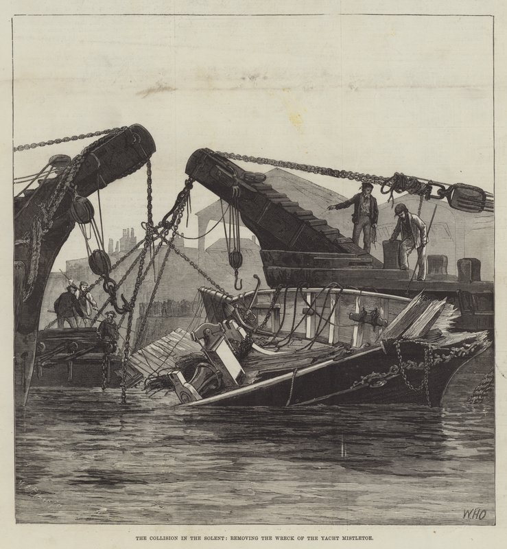 La Collision dans le Solent, enlèvement de l