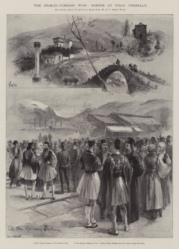 La guerre gréco-turque, scènes à Volo, Thessalie - William Heysham Overend