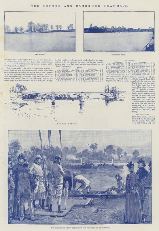 La course de bateaux Oxford et Cambridge - William Heysham Overend