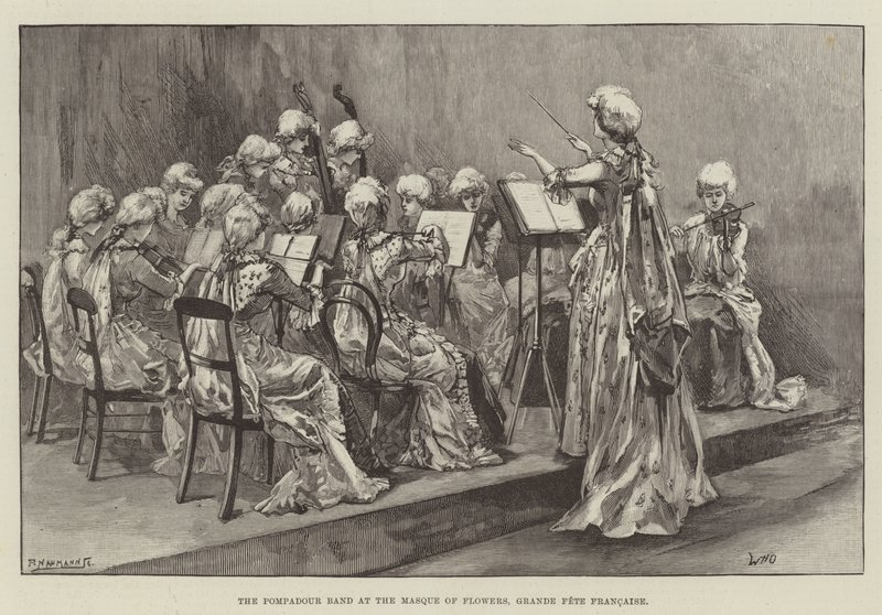 Le Groupe Pompadour au Masque des Fleurs, Grande Fête Française - William Heysham Overend