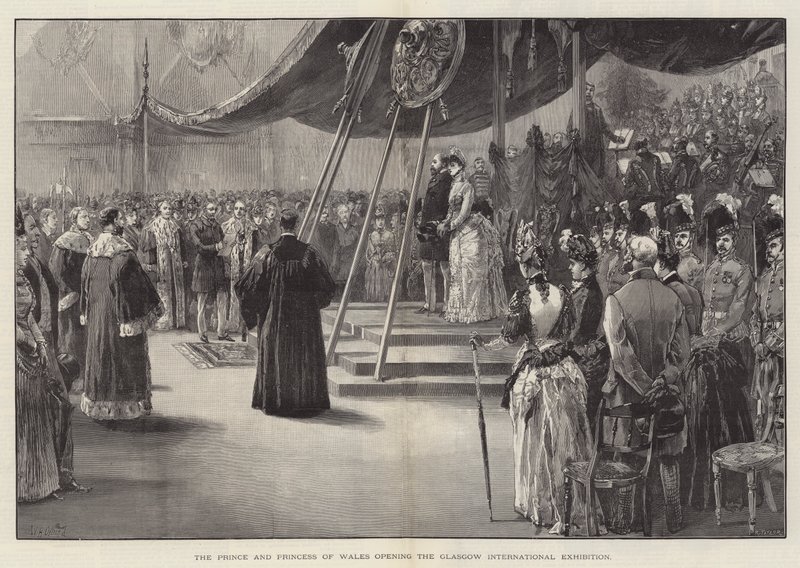 Le prince et la princesse de Galles ouvrant l