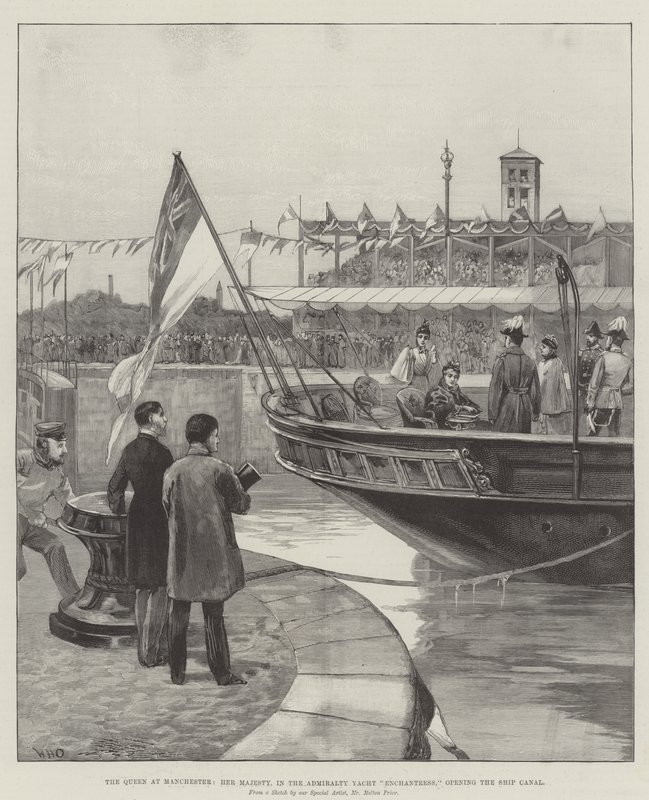 La reine à Manchester, Sa Majesté, dans le yacht de l