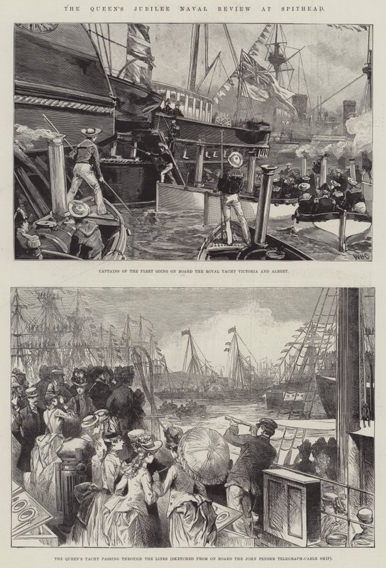 Revue navale du jubilé de la reine à Spithead - William Heysham Overend