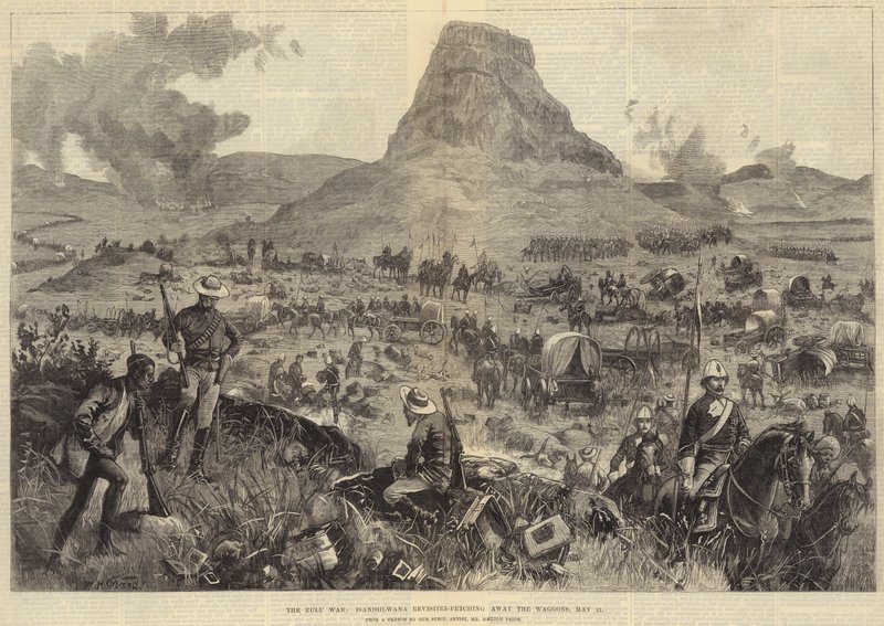 La guerre zouloue, Isandhlwana revisitée, récupération des chariots, 21 mai - William Heysham Overend