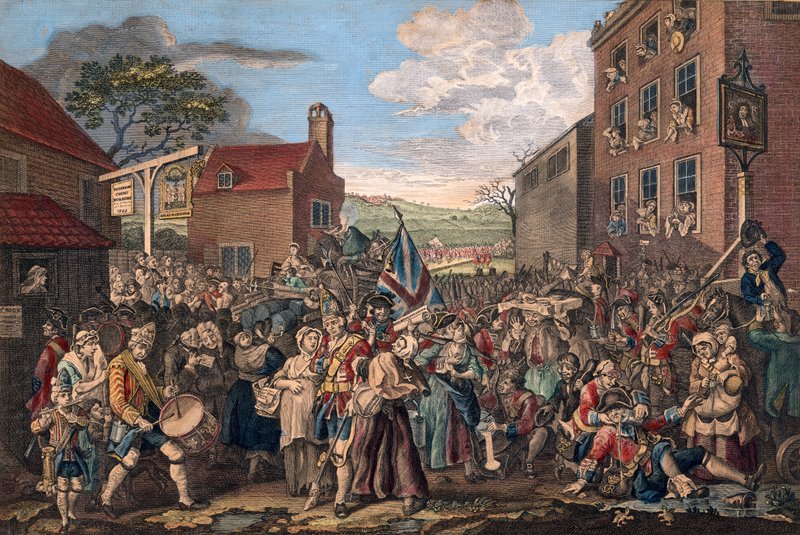 Une représentation de la marche des gardes vers l