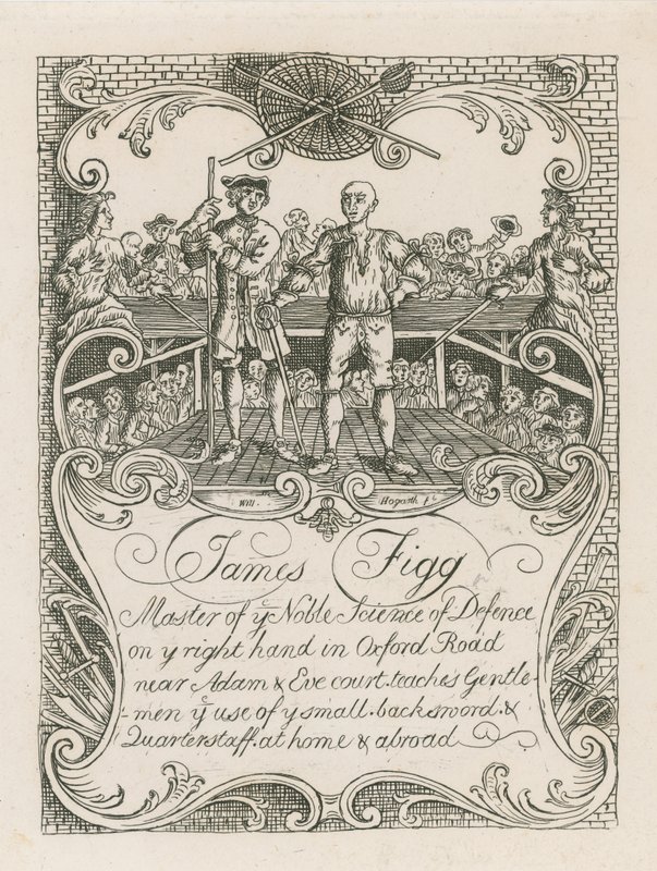 Carte de visite de James Figg conçue par Hogarth - William Hogarth