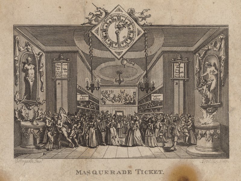 Billet de mascarade - William Hogarth