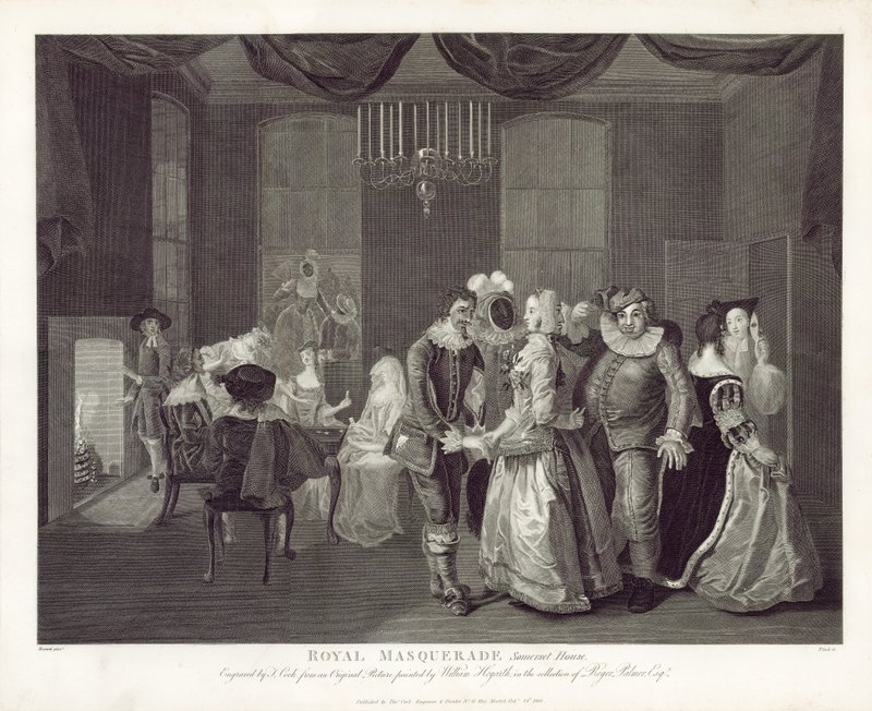 Mascarade royale, Somerset House - William Hogarth