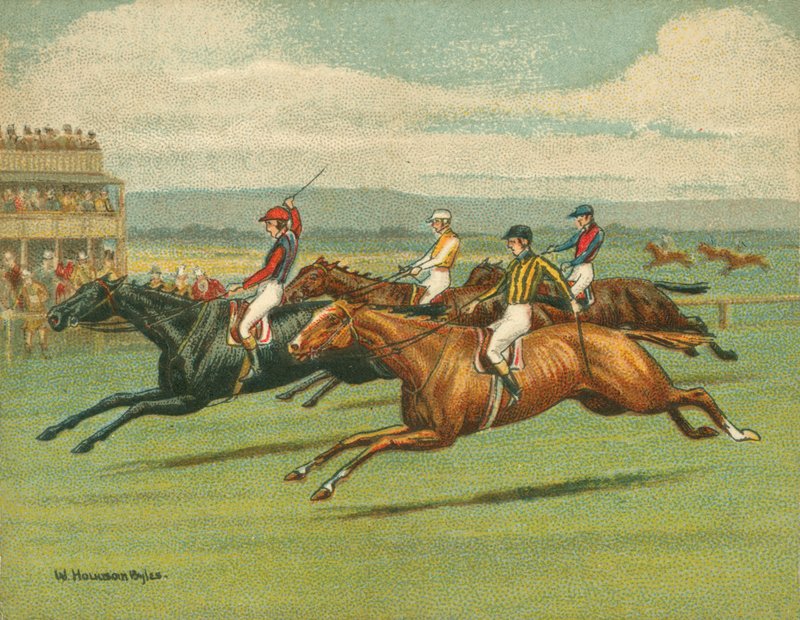 Courses historiques et modernes, courses plates, cheval - William Hounsom Byles