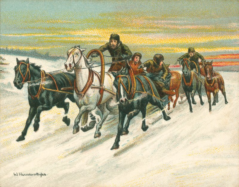 Courses Historiques et Modernes, Courses de Traîneaux Russes - William Hounsom Byles