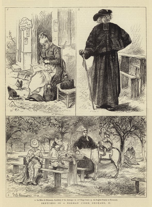 Croquis dans un verger de cidre normand, II - William John Hennessy