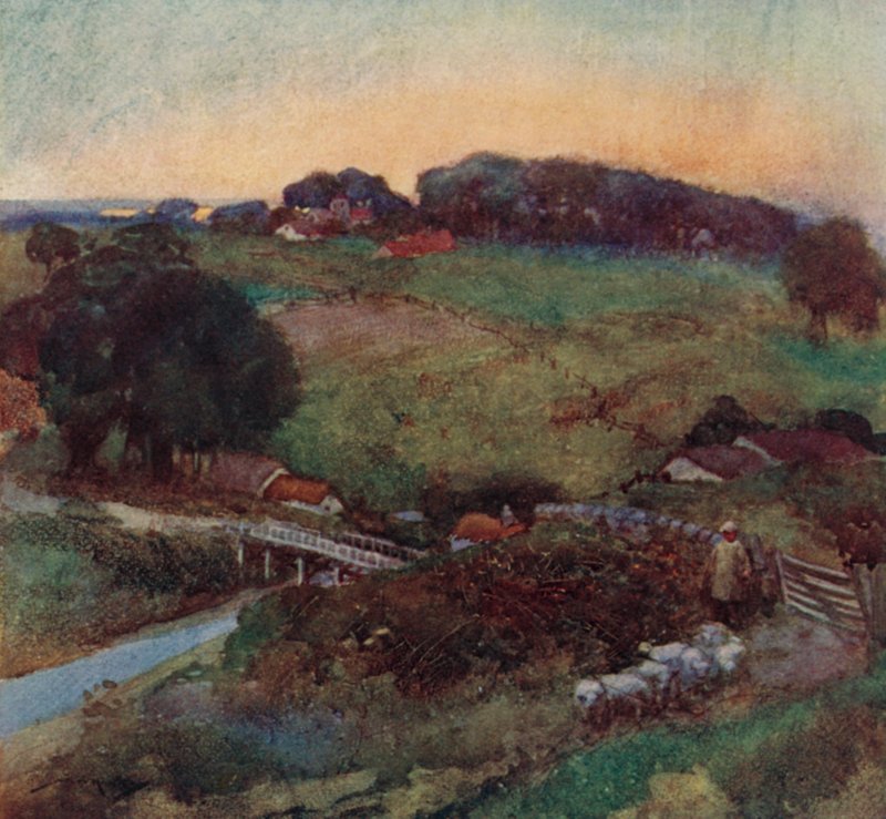 Illustration pour Le Village abandonné par Oliver Goldsmith - William Lee Hankey