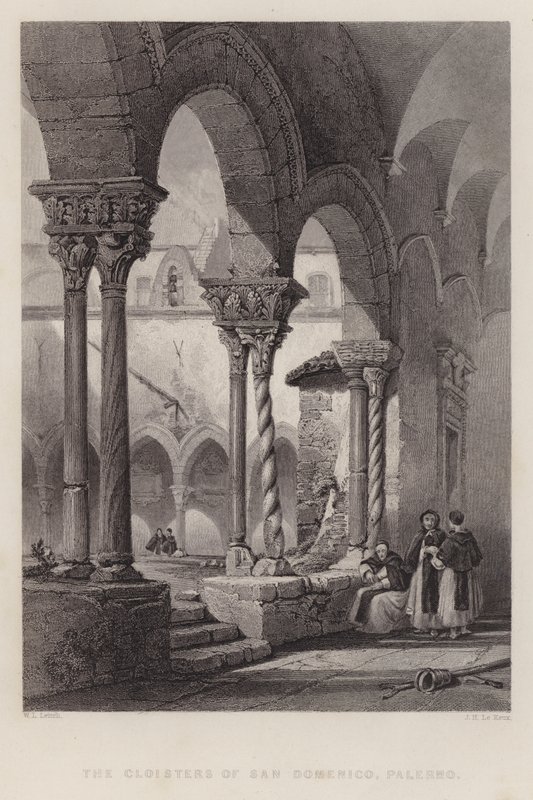 Les Cloîtres de San Domenico, Palerme - William Leighton Leitch