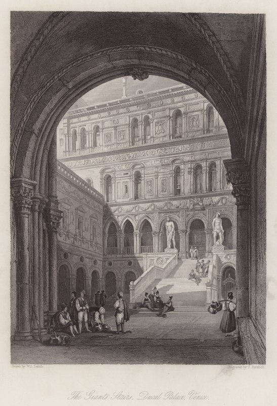 Les escaliers des géants, Palais des Doges, Venise - William Leighton Leitch