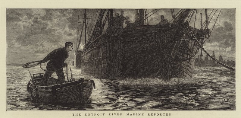 Le reporter maritime de la rivière Détroit - William Lionel Wyllie