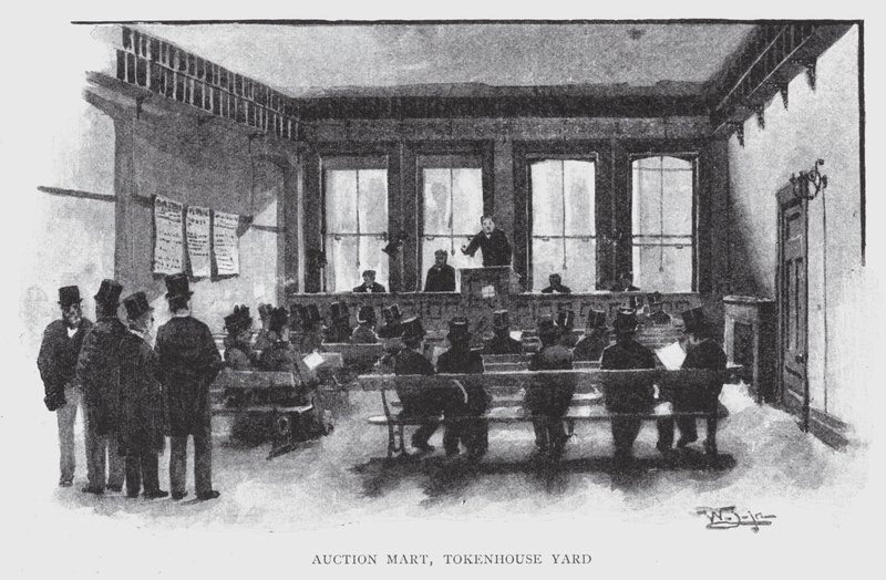 Salle des ventes, cour de Tokenhouse - William Luker