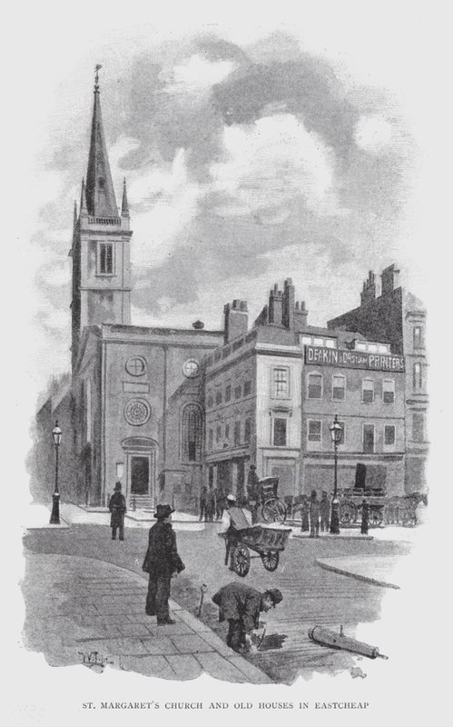 Église St Margaret et Vieilles Maisons à Eastcheap - William Luker