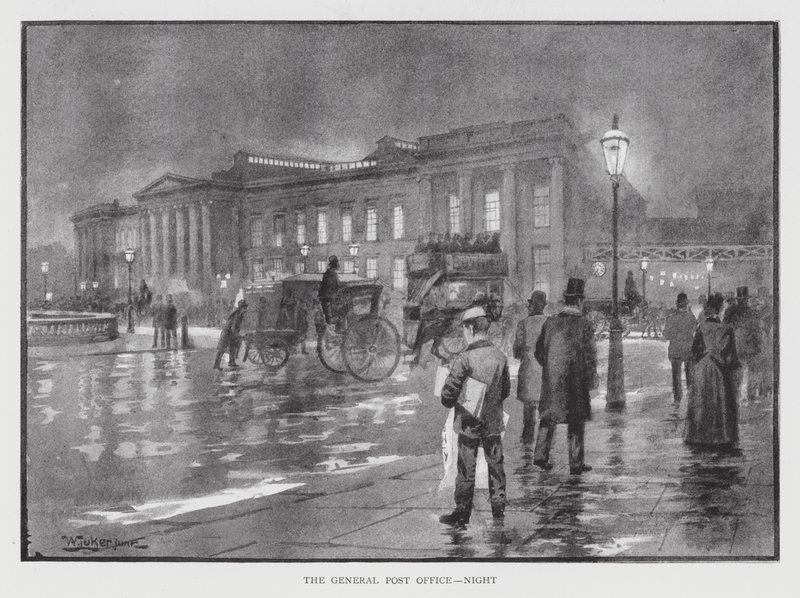 Le bureau de poste général, nuit - William Luker