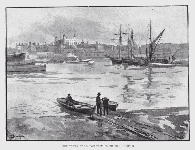 La Tour de Londres depuis le côté sud de la rivière - William Luker