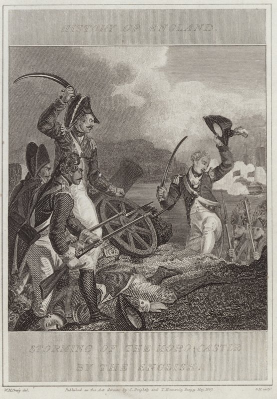Assaut du château de Moro par les Anglais - William Marshall Craig