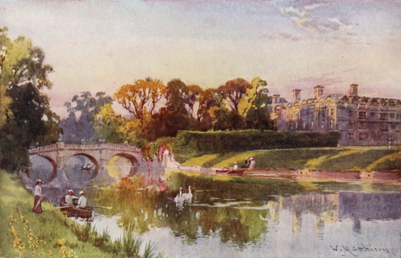Clare College et Pont depuis le Cam, Soirée d