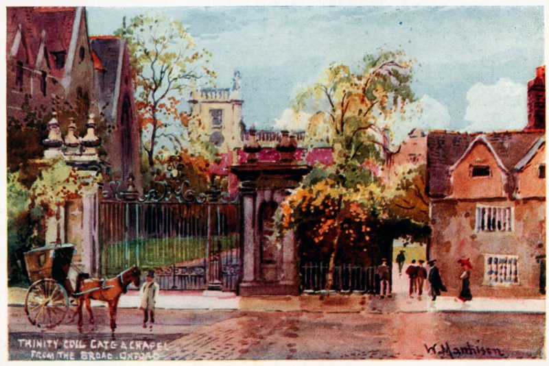 Trinity College, porte et chapelle, de Broad St - William Matthison