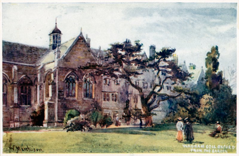 Wadham College depuis le jardin - William Matthison