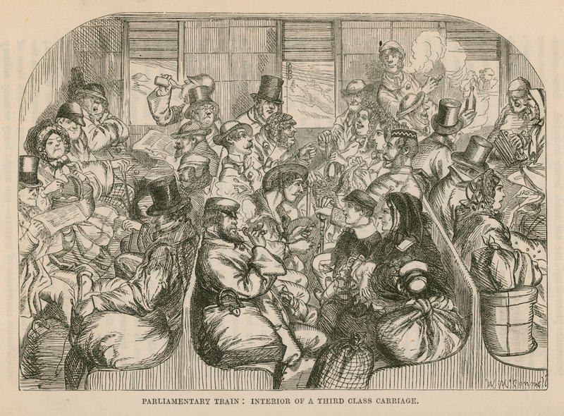 Train Parlementaire : Intérieur du Wagon de Troisième Classe, de 