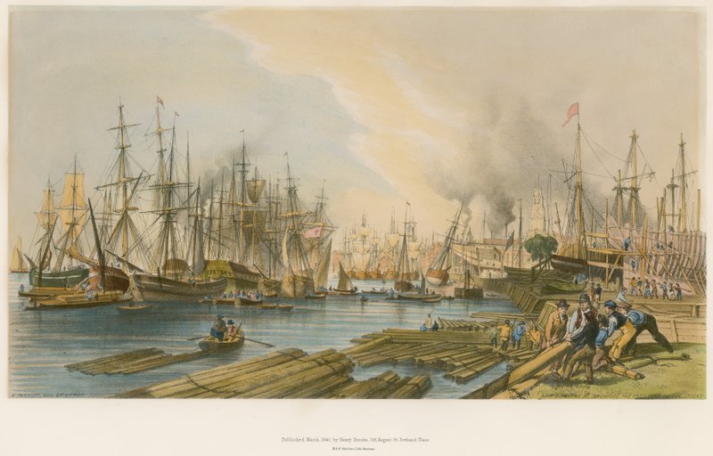 Construction navale à Limehouse, le Président sur les stocks - William Parrott