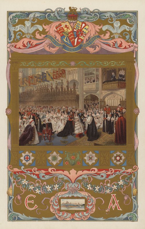 Le mariage du futur roi Édouard VII et de la reine Alexandra, à la chapelle Saint-Georges, Windsor, le 10 mars 1863 - William Powell (after) Frith