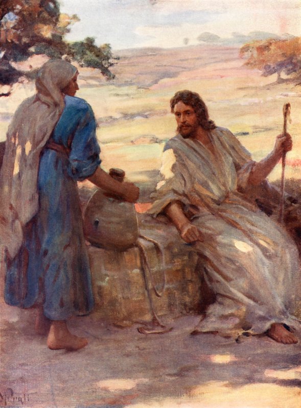 La femme au puits de Samarie, Jean iv, 6, 7 - William Pratt