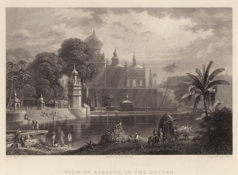 Vue de Sassoor, dans le Deccan - William Purser