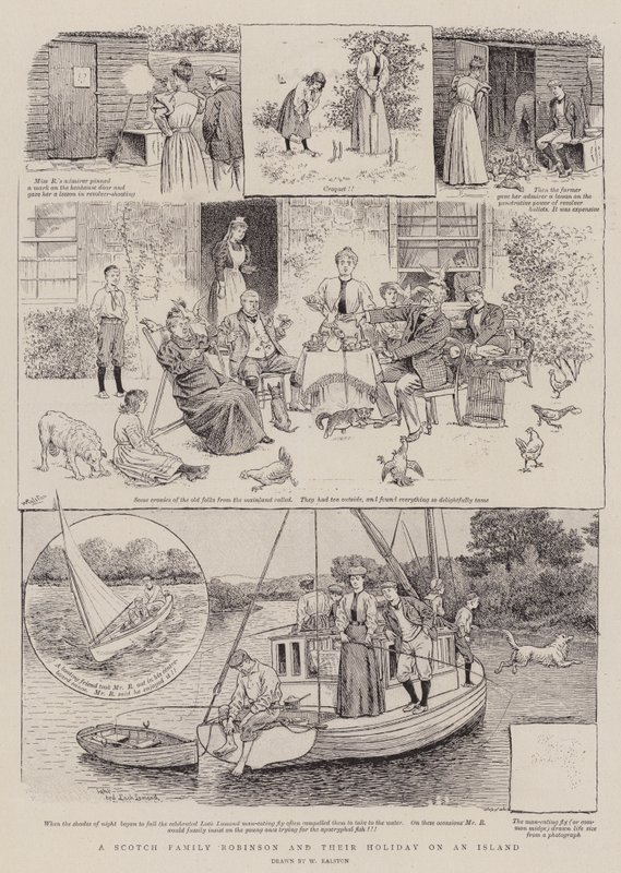 Une famille écossaise Robinson et leurs vacances sur une île - William Ralston