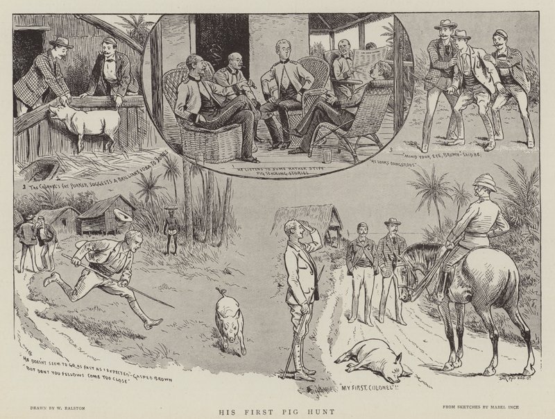 Sa première chasse au cochon - William Ralston