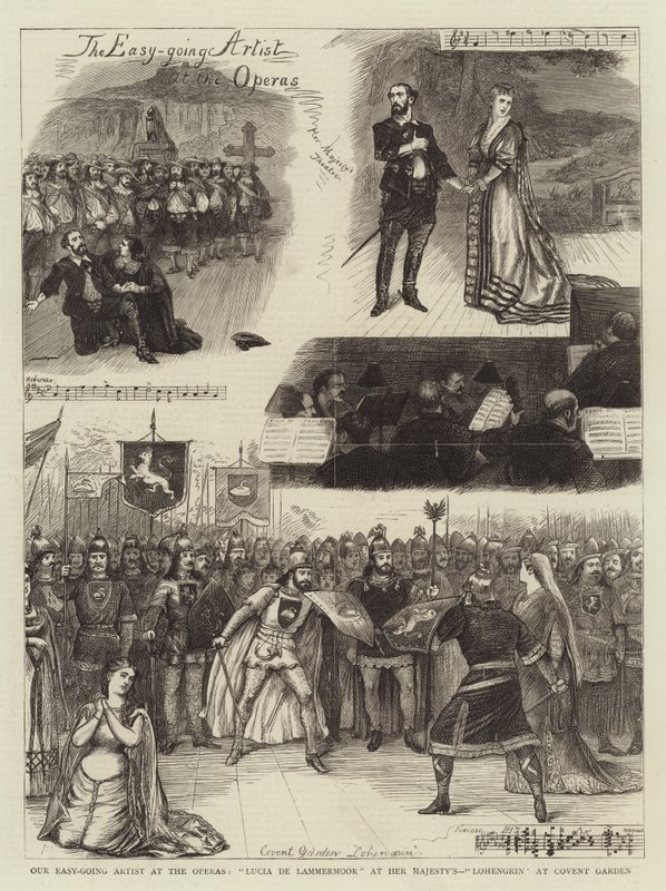 Notre artiste décontracté aux opéras, Lucia de Lammermoor à Sa Majesté, Lohengrin à Covent Garden - William Ralston