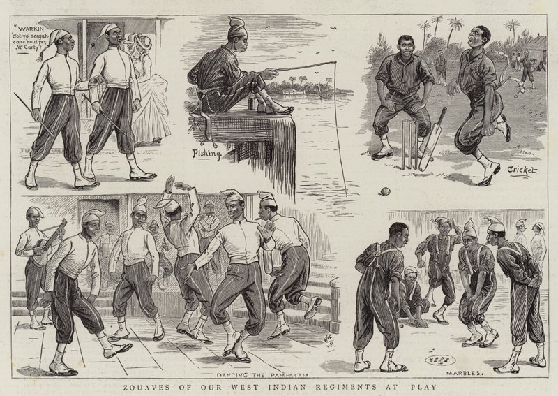Zouaves de nos régiments antillais en jeu - William Ralston