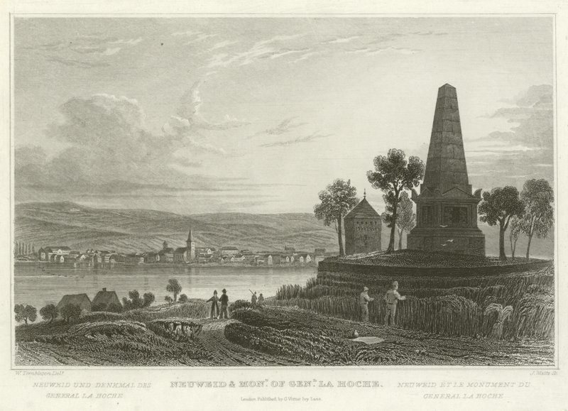 Neuweid et monument du général La Hoche - William Tombleson
