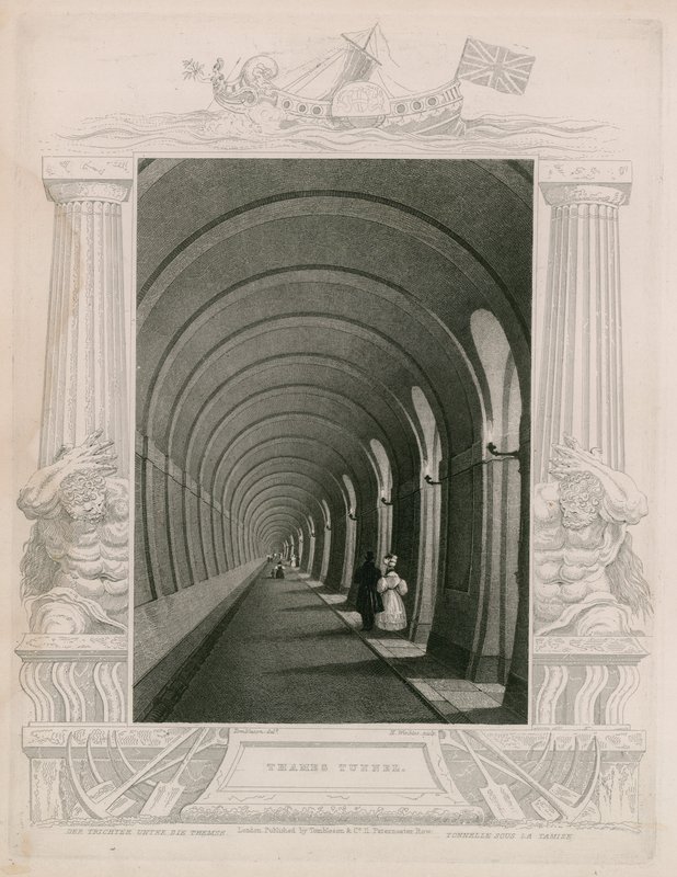 Tunnel de la Tamise - William Tombleson