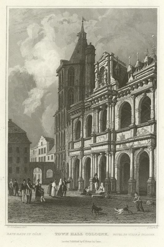 Hôtel de ville de Cologne - William Tombleson
