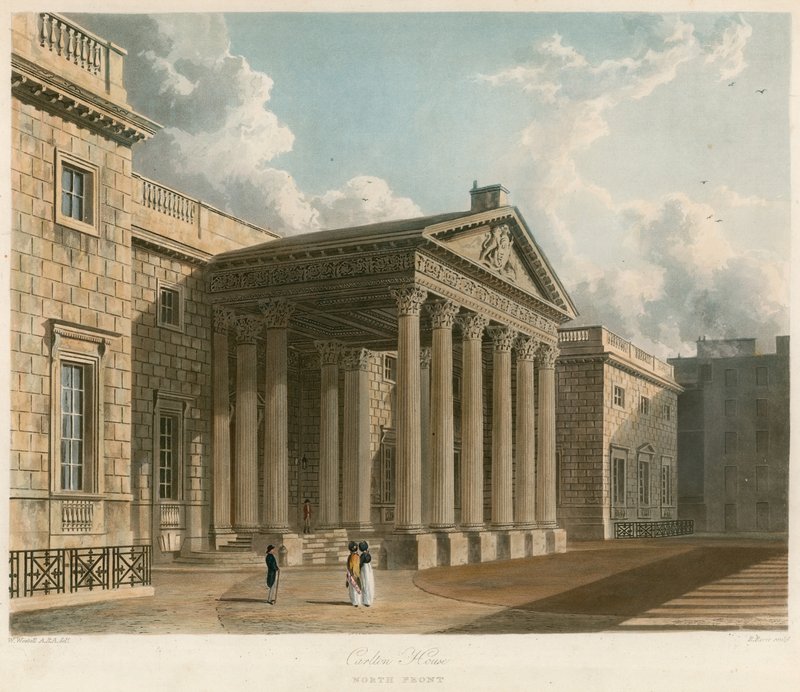 Carlton House, Londres, façade nord - William Westall