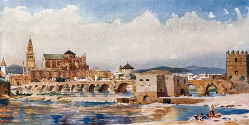 Cordoue, le pont - William Wiehe Collins