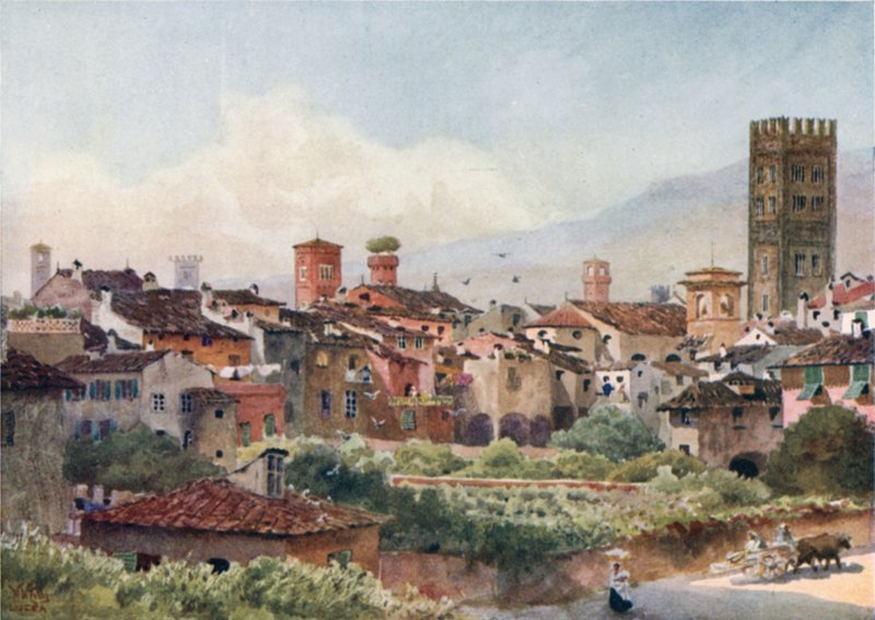 Lucques. Depuis les remparts de la ville - William Wiehe Collins