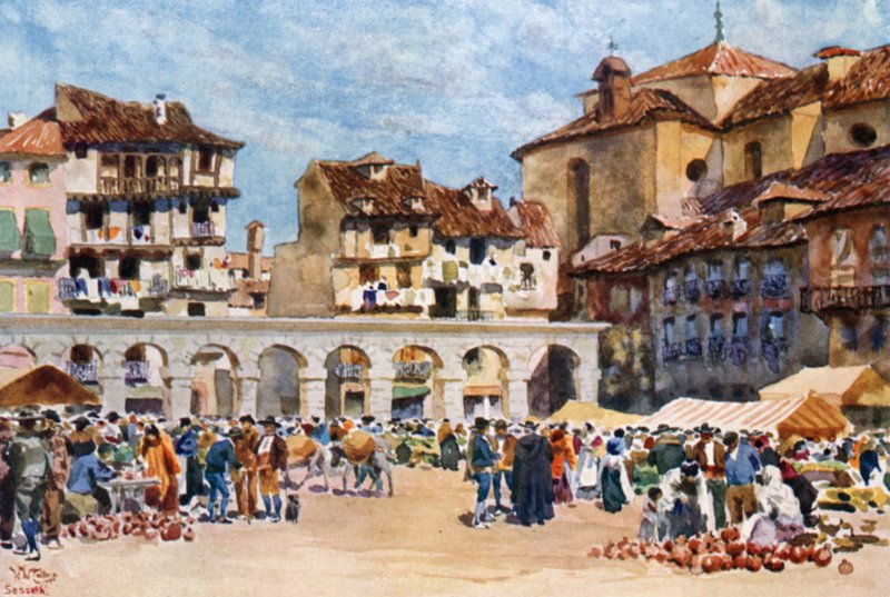 Ségovie, Plaza Mayor - William Wiehe Collins