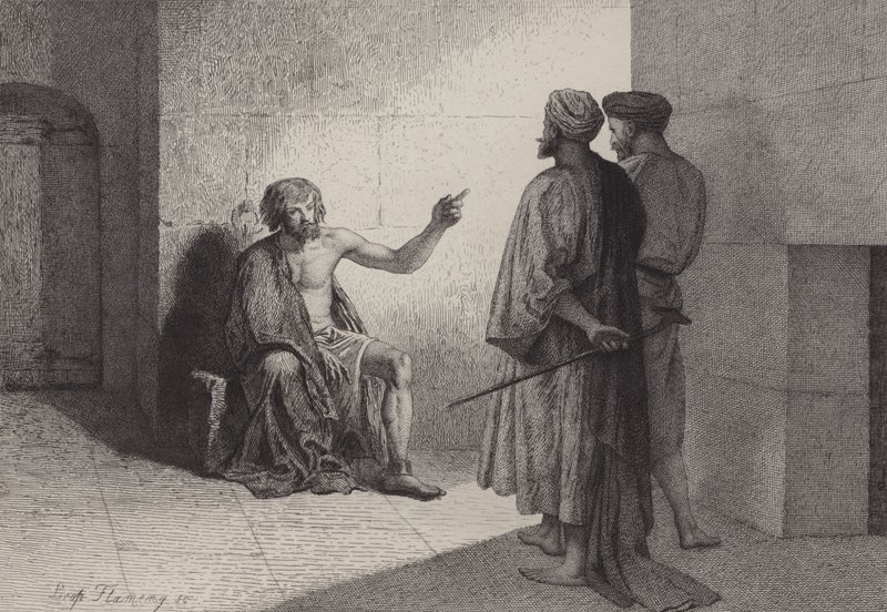 Jean-Baptiste en prison - after Albert Robida