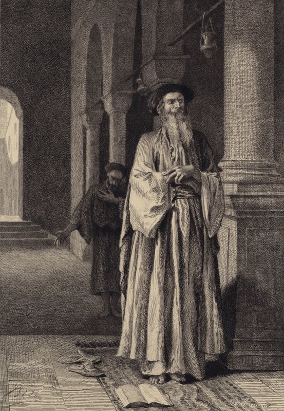 Le pharisien et le publicain - after Albert Robida