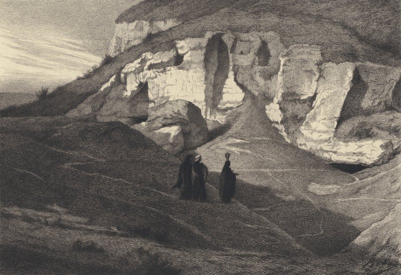 Les femmes apportent des épices au sépulcre - after Albert Robida
